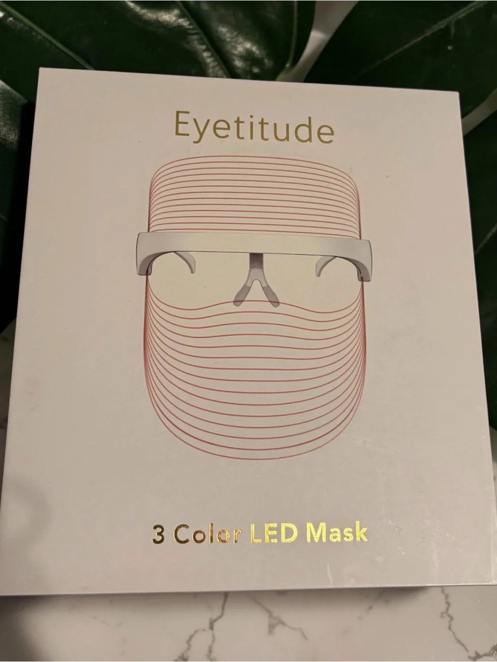3-Color LED Mask in White and Pink